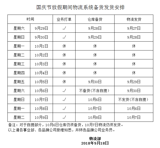 好色先生TV轻质量版下载家具2018国庆节物流发货安排